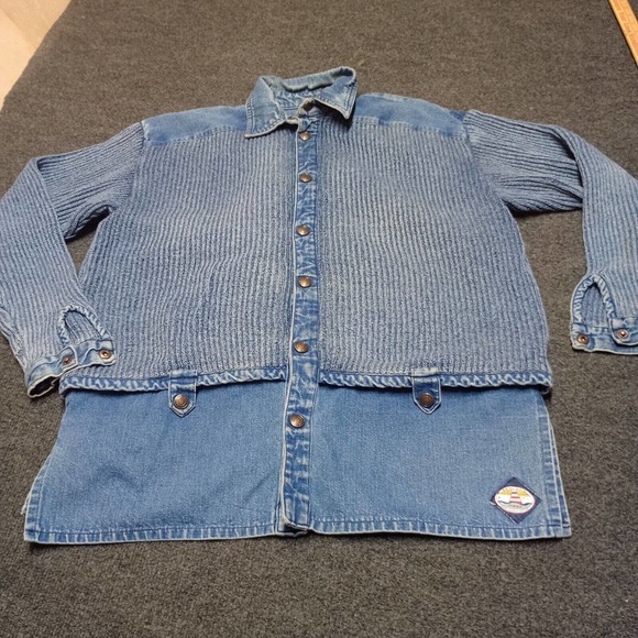 Sealark Jackets & Blazers - Vintage Sealark West Denim Jacket Women XS‎ Blue Double Lined Indigo Snap